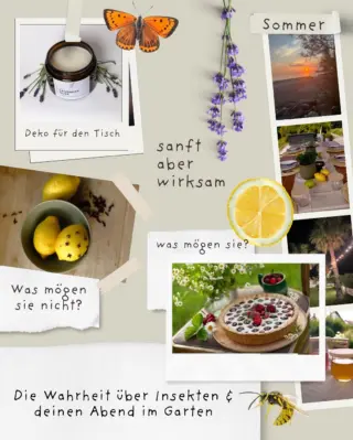 Essen draußen klingt nach Sommer, Leichtigkeit und Lichterketten – bis die erste Wespe kommt….Warum sie immer genau deinen Teller finden und was wirklich hilft: Swipe dich durch. Kennst du noch einen Trick gegen nervige Insekten beim Essen im Freien?#livbyneher #neherinsektenschutz #insektenschutz #sommer #gartenglück #grillparty #tischdeko #sommerdeko #gartentipps