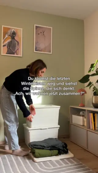 Wenn ungebetene Gäste länger bleiben ↓Du willst eigentlich nur kurz die letzten Winterkisten verräumen und plötzlich führst du ein stilles Gespräch über Besitzansprüche. 🕷️Sie so: „Ich war zuerst hier.“Du so: „Ich wollte nur aufräumen.“Februar ist dieser Monat, in dem man denkt, alles ist vorbei – und dann merkt: Manche haben es sich einfach gemütlich gemacht.Wenn du in solchen Situationen ruhig bleiben willst, ohne panisch zu wedeln, den Staubsauger zu holen oder rückwärts den Raum zu verlassen, dann bist du hier genau richtig - folg @livbyneher 🫶🏼⬇️ Und dann stimme hier ab, wie du in dieser Situation reagiert hättest:#livbyneher #mamatipps #mamaalltag #insektenschutz #achtsamkeitimalltag
